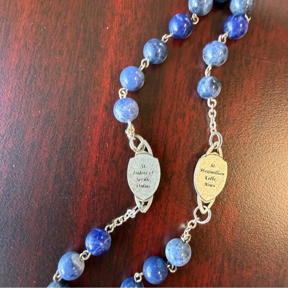 The Warriors Rosary Stainless Steel Special Edition for EWTN Silver Gold Ble - Picture 4 of 12
